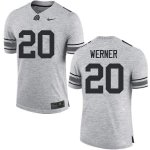 NCAA Ohio State Buckeyes Men's #20 Pete Werner Gray Nike Football College Jersey FXN5045QV